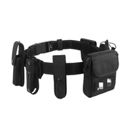 Nylon Multi-Functional Tactical Belt Patrol Duty 8 in 1 Black Belt with Nylon Oxford Cloth Belt