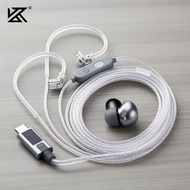 KZ M2 Type-C Upgraded IEM Cable with Dual Mics, EQ/DAC, Silver-Plated for C-Pin