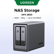 Ugreen 25369 NASync DXP2800 2-Bay Desktop NAS, Intel N100 Quad-core CPU, 8GB DDR5 RAM, 2.5GbE, 2X M.