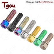 Tgou M7 x 20mm M7 x 25mm Titanium Bolts with Washer for Bicycle Stem