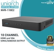 Uniarch NVR For IP Cameras 10 Channels Input HDMI VGA Support Ultra 265/H.265/H.264 NVR-110E2