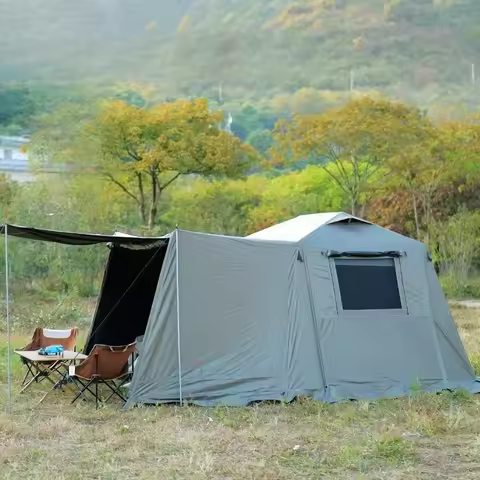 Sunproof Rainproof Gazebo Tents Automatic Foldable Tents One Bedroom One Living Room Oxford Cloth Ou