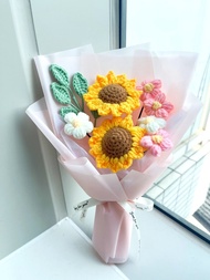 （多款現貨) 針織花 鉤織 手工 手織 卡通 Winnie the Pooh小熊維尼 7彩b b花 pokemon 比卡超 皮卡丘 pikachu 寵物小精靈 卡比獸 chiikawa labubu 