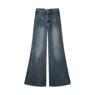 Quần Jeans Ống Loe Phong Cách Mỹ Cổ Điển CIVICERA Cho Nữ Quần Jeans Ống Loe Ôm Dáng Mùa Xuân Hè Quần