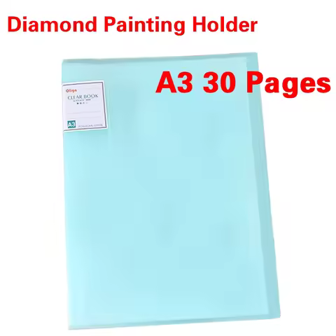 New Storage File Folder A3 30 Pages Diamond Painting Transparent Album Book Cover Large Photo Album 