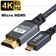 Shop5797341เก็บสายที่รองรับ HDMI 4K HDR ARC สำหรับ GoPro Hero Raspberry Pi 4 Sony A6000 Nikon Yoga 3กล้องมืออาชีพสาย HDMI TV สายเอชดีเอ็มไอขนาดเล็ก