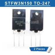 2pcs 3N150 STFW3N150 TO-247 3A/1500V MOSFET Transistor new original