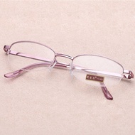 Medium High-End Reading Glasses Half-Frame Metal Alloy Anti-Fatigue Reading Glasses Ladies 8829 Anti