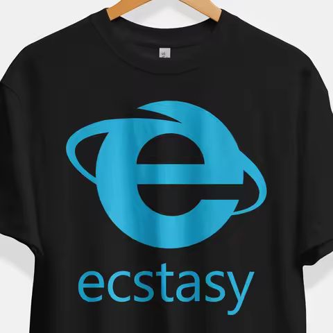 Ecstasy T Shirt Internet Explorer Mdma Molly Y2K 2000S Rave Clubwear Techno Edm House Hipster Funny 