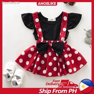 COD♛Minnie Mouse Dress For Baby Girl 1st Birthday Set Party Ootd 1 2 Years Old