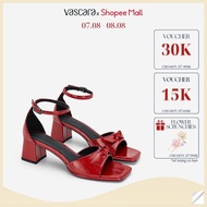 [Hot Deal | 0H30 - 1H00 | 08.08] Vascara Block Heel Sandals with Decorative Bow - SDN 0841
