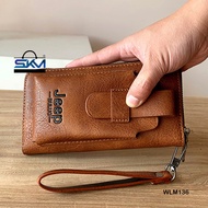 SKM Men’s Business Casual Mobile Phone Long Zipper Wallet WLM136