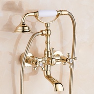 HY-D European-Style Gold Simple Shower Head Set Bathroom Bathtub Faucet Rose Gold American Bath Simple Shower DGRB