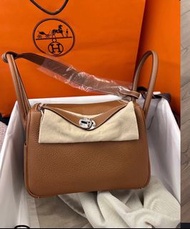 Hermes Lindy 26 Glod PGHW，愛馬仕Lindy26金棕銀扣，stamp w