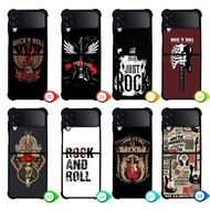 Custom Case for Samsung Z Fold 7 6 5 4 3, Z Flip 7 6 5 4 3 SE Rock n Roll Band D0087