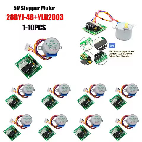 1-10PCS 1Set 28BYJ-48-5V 4 phase Stepper Motor+ Driver Board ULN2003 for Arduino 1 x Stepper motor +