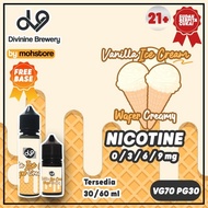 Liquid Vape Dv9 Vanilla Ice Cream Waffer Creamy Freebase Nicotine MOD