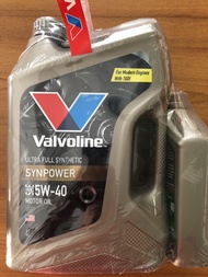 น้ำมันเครื่องเบนซินสังเคราะห์แท้ วาโวลีน ซินพาวเวอร์ 5W-40 ขนาด 4+1L Valvoline Synpower 5w-40 4+1L