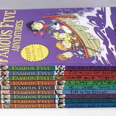 9 Books/Set Enid Blyton The Famous Five Adventures Collection Children English Picture Book Detectiv