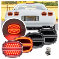 4PCS For Chevy Chevrolet Corvette C4 ZR-1 1991-1996 LED Rear Tail Brake Light Turn Signal light park