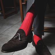 高筒紳士襪 義大利產80支精梳絲光棉 畢普紅 (致敬畢普特別版)