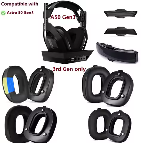 Ear pads for Logitech Astro A50 Gen3 Gaming Headphones Replacement A50 3rd Gen Ear Covers Earmuffs E