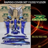 RAPIDO BODY COVER SET Y125ZR/125ZR (10) BLUE/SILVER (STICKER TANAM/AIRBRUSH) Y125ZR/125ZR COVER SET