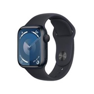 Apple - Apple Watch Series 9 鋁金屬 GPS 41mm 運動錶帶-M/L (午夜暗色)