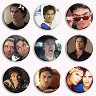Damon Salvatore Ian Somerhalder TV Series Soft Button Pin Retro Gothic Aesthetic Brooch Badge Bag Ac