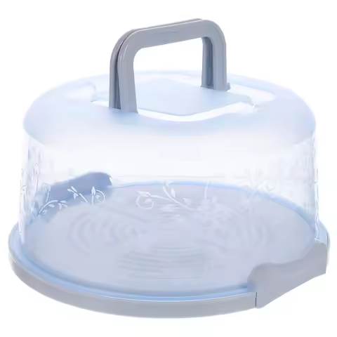 Buckle Round Cake Carrier Portable Buckle PP Cake Box Baking Packaging Box with Handle Handy Cupcake