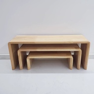 [48H Shipping] U Model display rack, desktop solid wood layered rack, tabletop model ornament displa