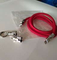 優質 粗身  雙頭Type C插頭  充電線  叉電線 數據傳輸線  data cable  可以 手機 手提電話  電腦數據互傳  有保護蓋  長4呎 全新 未用過 2026年 馬年 紅運當頭數據線
