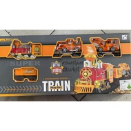 Toy Train Outside Smoke Sound Lamp Series Super Train Construction