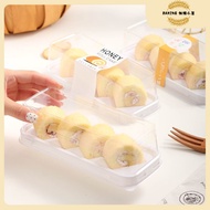 50pcs Cake Roll Packaging Box Transparent Swiss Roll Packaging Box Packaging Box Cake Transparent Pa