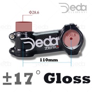 Deda Zero 2 Gloss White/Matte Black Alloy+Carbon Road/MTB Bike Stem 6/17 Degree Bicycle handlebar Pa