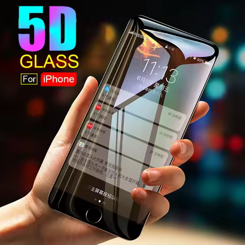 1-2Pcs 6D Full Cover Screen Protector for iPhone 11 12 13 Mini 14 15 Pro X Xs Max XR 6 6S 7 8 Plus S