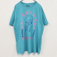 古著火影忍者動畫短袖印花T卹，淺藍色，圓領，少年Jump，L碼