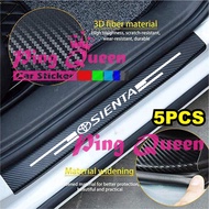 3D carbon sticker for Sienta car, 3D carbon sill plate sticker for toyota Sienta car, 5pcs
