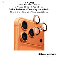 iPhone 17 Pro Max - 17 Pro - 16 Pro Max - 16 - 16e Camera Lens Tempered Glass Aluminium Protectors