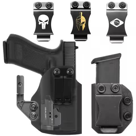 Kydex Internal Holster For Glock 17 19 19X 25 31 45 MOS with Olight Baldr S PL Mini 2 800 Lumens GM2