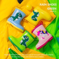 รองเท้าบูทยางลายการ์ตูนไดโนเสาร์ยูนิคอร์นกันฝนสำหรับเด็ก,รองเท้าบูทกันน้ำกันลื่นสำหรับนักเรียนรองเท้าเด็กที่ทนทาน