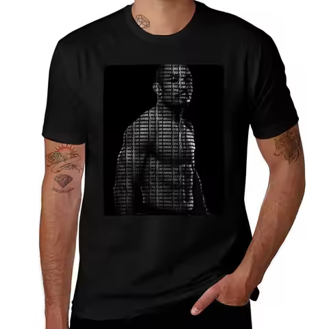 Text Portrait Of Jose Aldo T-Shirt Large Size Casual Tee Shirt