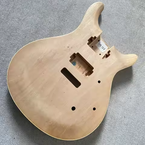 HB123 Natural Solid Redwood Light Weight Unfinished Electric Guitar Body for DIY and Replace Right H