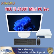 NEC Mini EliteDesk Complete Set intel Core i3 6th i5 8th 8GB ddr4 RAM 500GB hdd + 22”16：9 LCD Monito