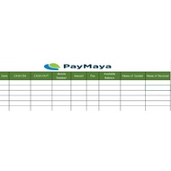 Paymaya Tracker 80sheets