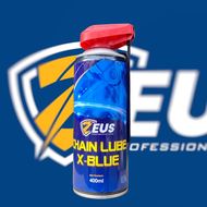 Xịt dưỡng sên mỡ bò xanh Zeus Chain Lube X-Blue 400ml và rửa sên Zeus [Mua Combo tặng bàn chải 3D]
