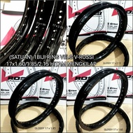 HITAM UNIT | RIM V-ROSSI RING PELEK 17 x 1.40/1.60/1.85/2.15 ROSSI BLACK GLOSSY/GLOSSY