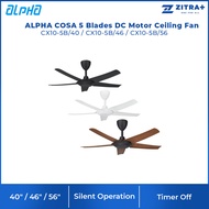 ALPHA COSA 5 Blades DC Motor Ceiling Fan CX10-5B/40 /CX10-5B/46 /CX10-5B/56 |DC Energy |Silent Opera