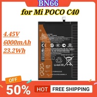New Battery BN66 4.45V 6000mAh 23.2Wh for Mi POCO C40 Rechargeable Phone Batteries