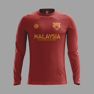 [READY STOCK] Malaysia ''Harimau Malaya" Jersey Maroon/Gold - LONGSLEEVE